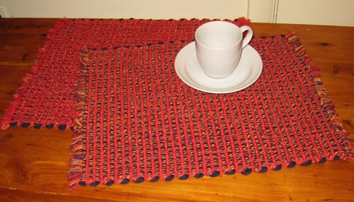 Red, Navy & a bit of Yellow Placemats